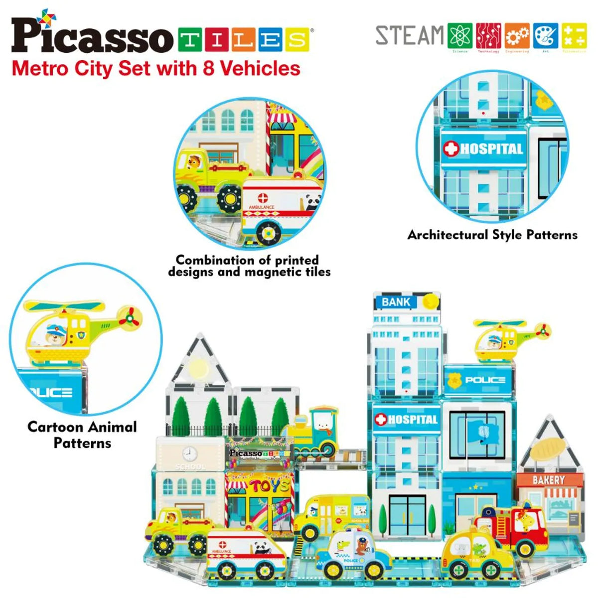 Metro City Set 50 piezas - Picasso Tiles