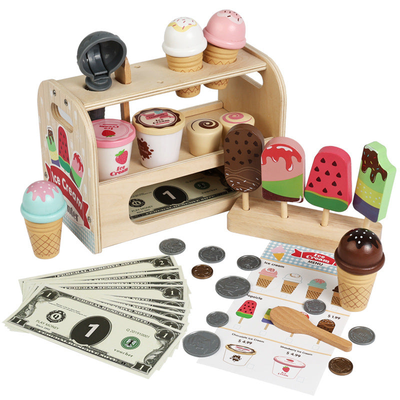 Juego de helados de madera
