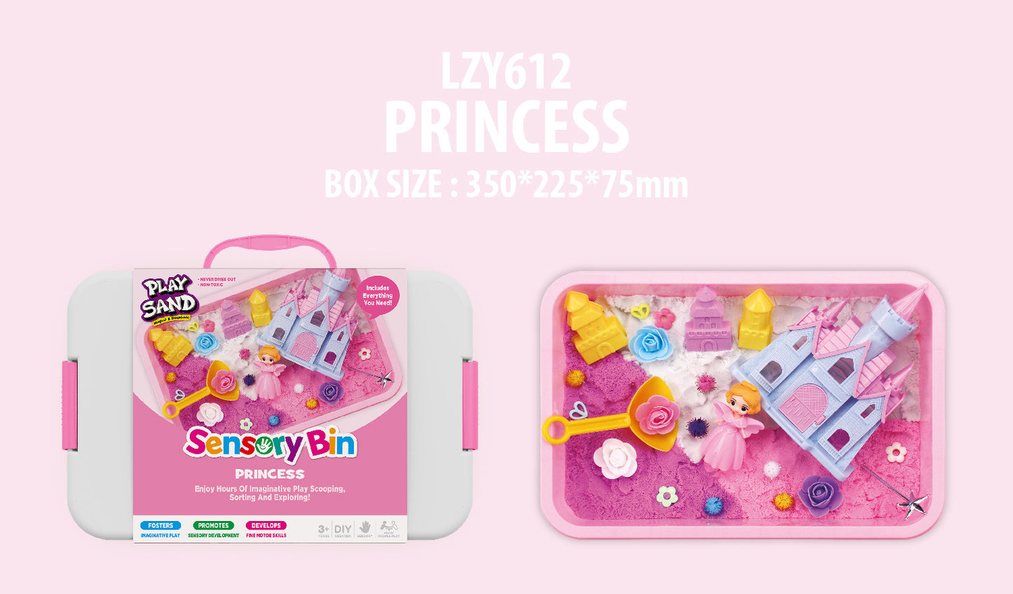 Sensory bin Princess