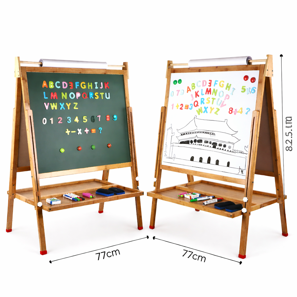 Pizarra educativa 2 en 1 con accesorios