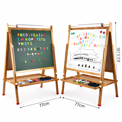 Pizarra educativa 2 en 1 con accesorios