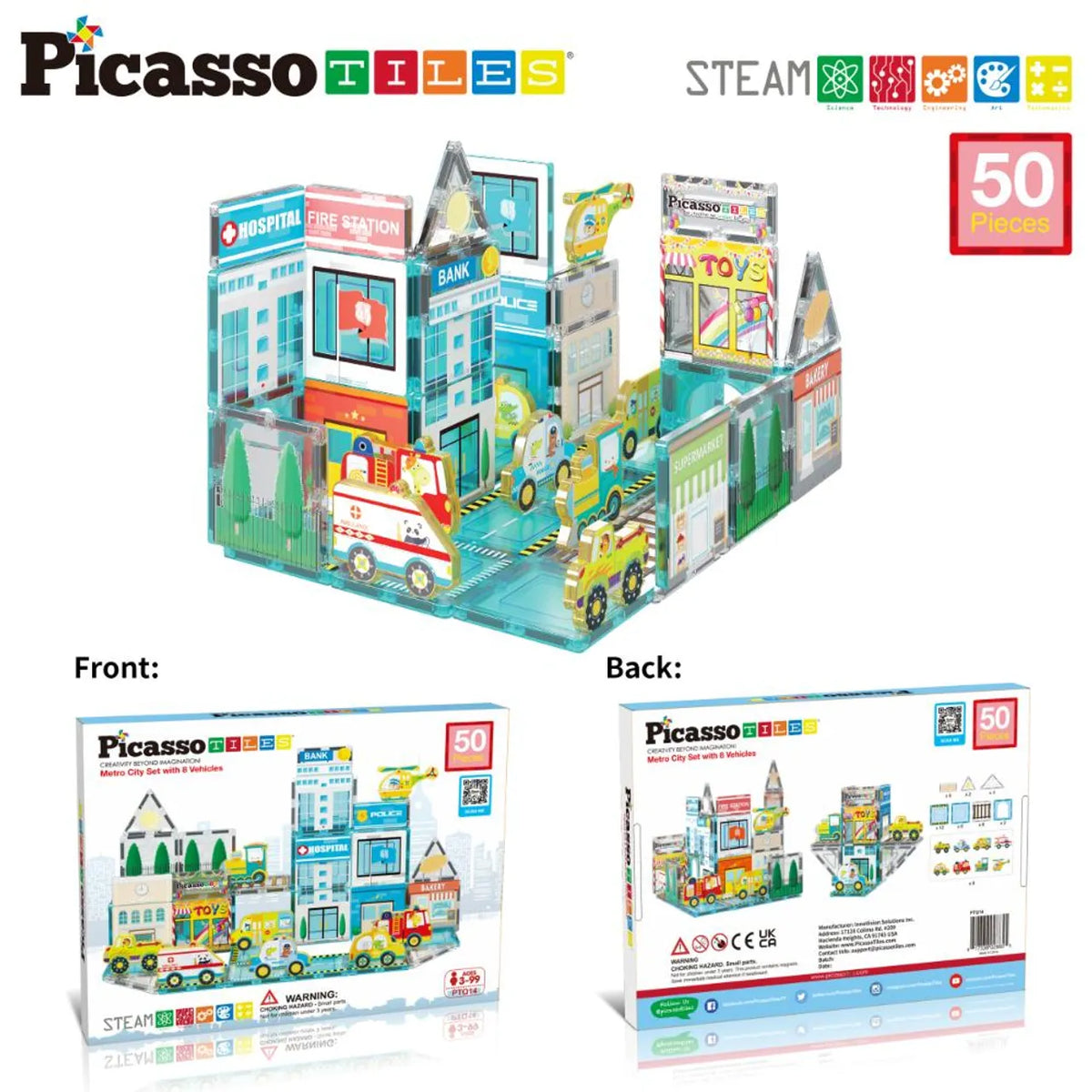 Metro City Set 50 piezas - Picasso Tiles