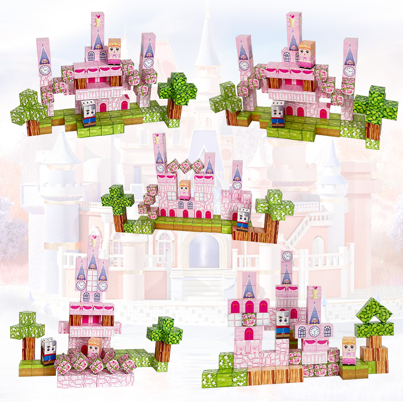 Cubos magnéticos castillo/princesa