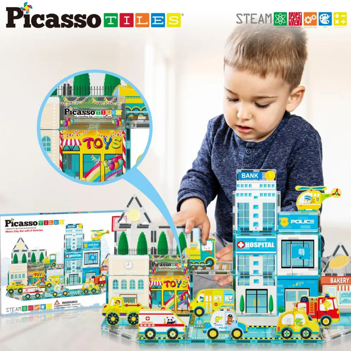 Metro City Set 50 piezas - Picasso Tiles