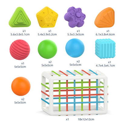 Caja de exploración con cuerpos geométricos
