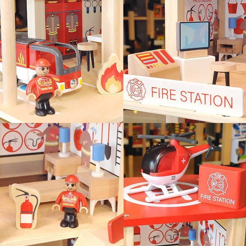 Estación de bomberos de madera