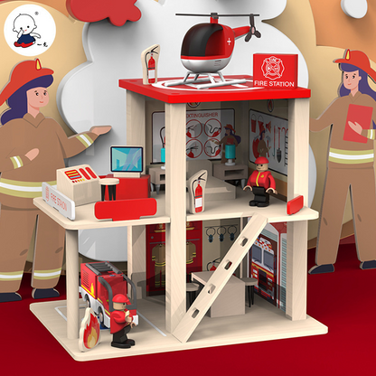 Estación de bomberos de madera