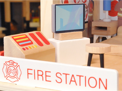 Estación de bomberos de madera