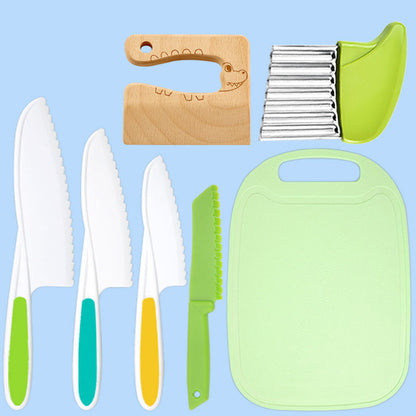 Set de cuchillo y tabla apto para niños