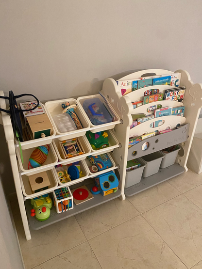 Organizador de juguetes y libros