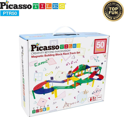 PISTA DE CARROS 50 PIEZAS - BLOQUES MAGNÉTICOS