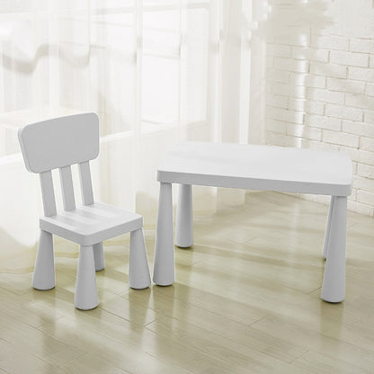 Mesa y 2 sillas color blanco