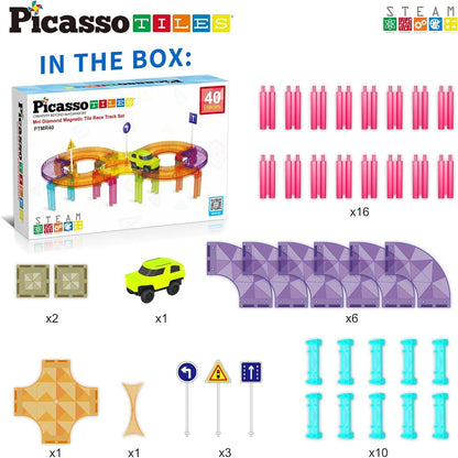 Pista de Carros Mini 40 Piezas - Picasso Tiles