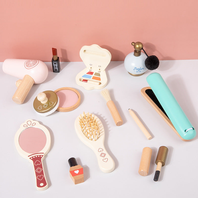 Kit de maquillaje de madera
