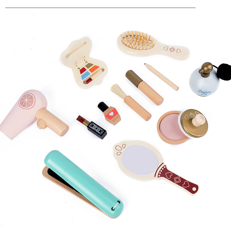 Kit de maquillaje de madera