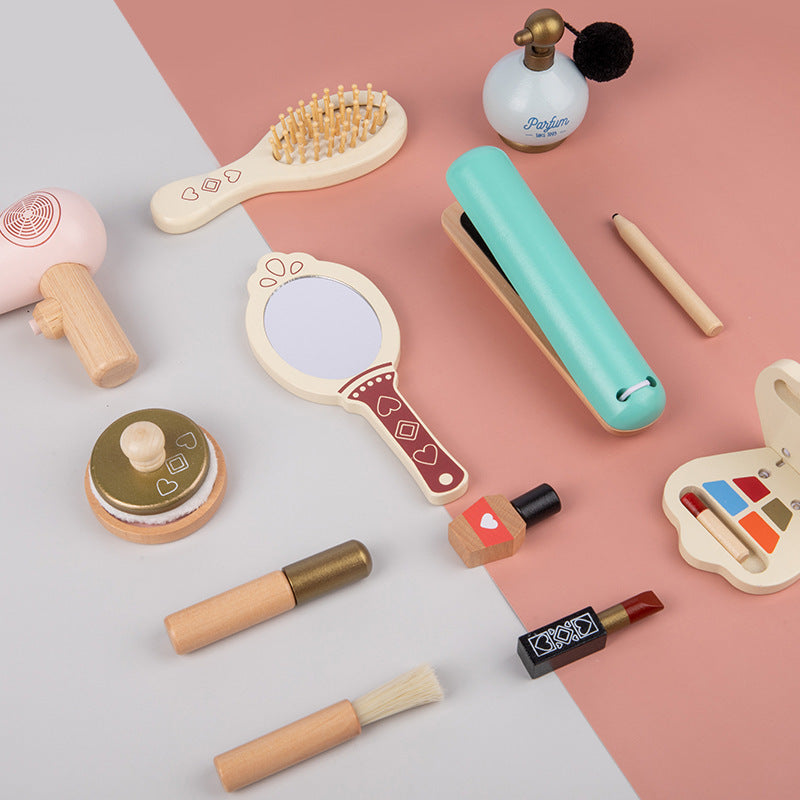 Kit de maquillaje de madera