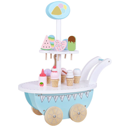 Carrito de helados de madera