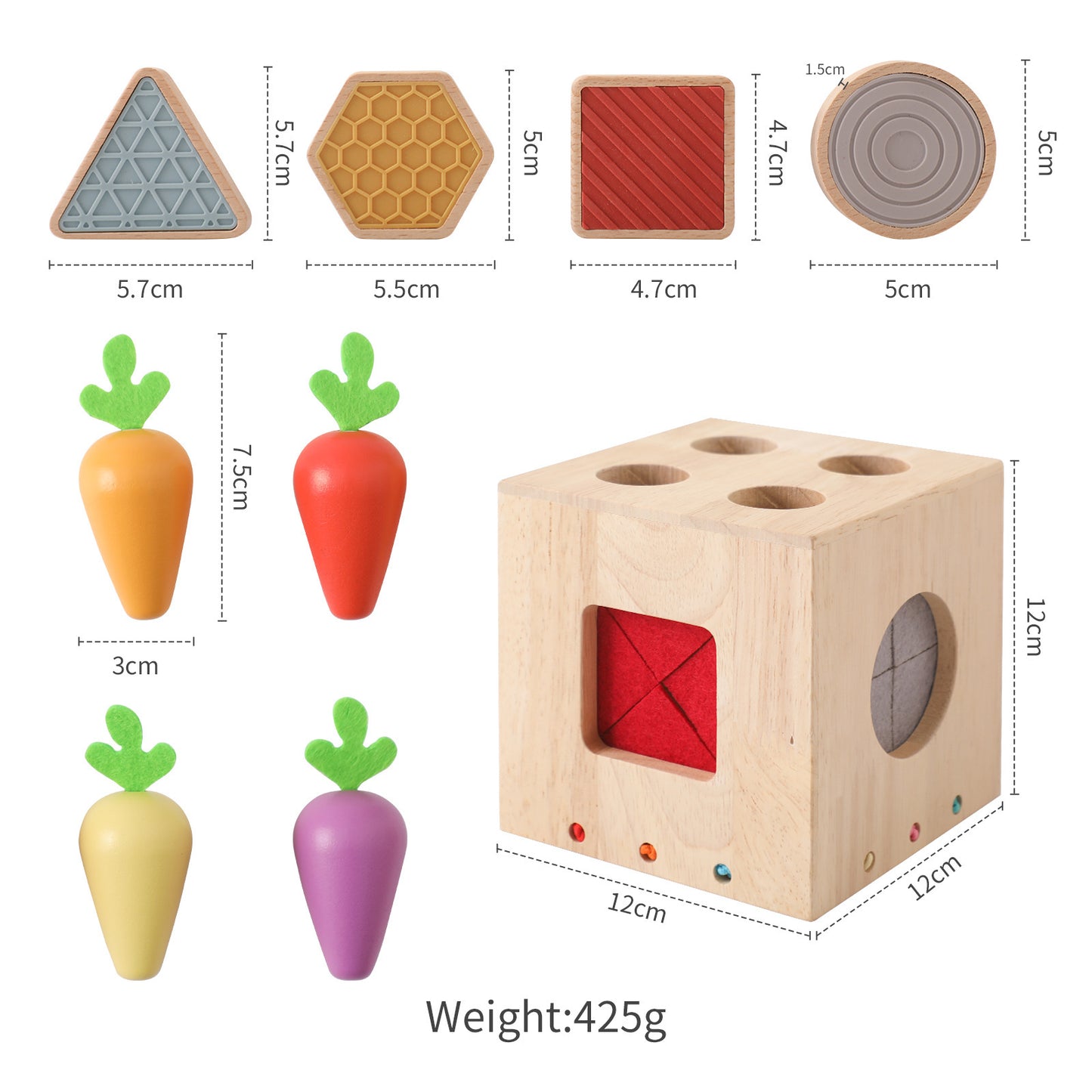 Caja de encastre con texturas