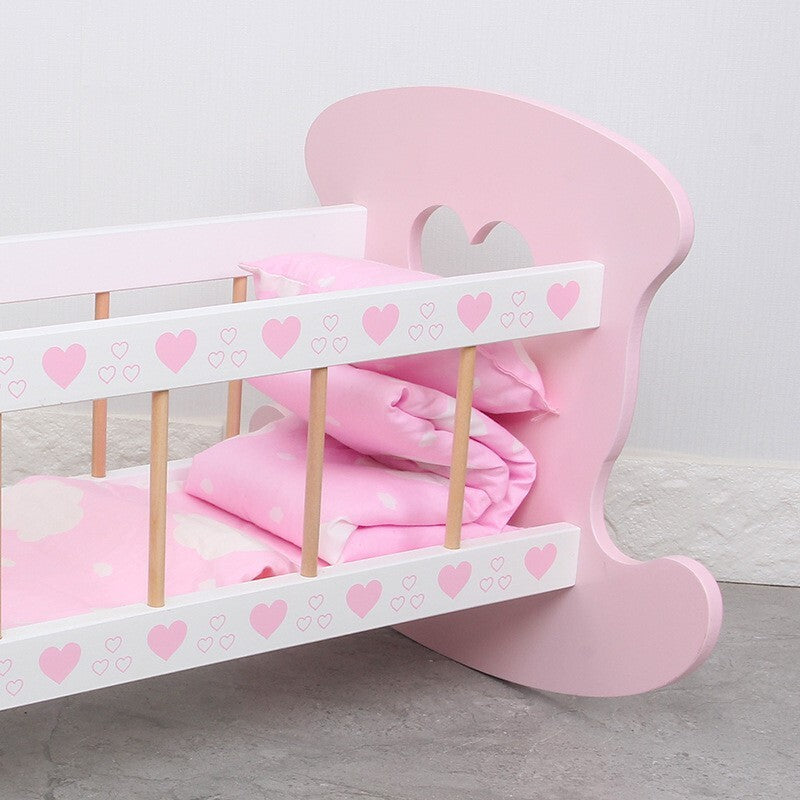 Cuna de madera para muñecas