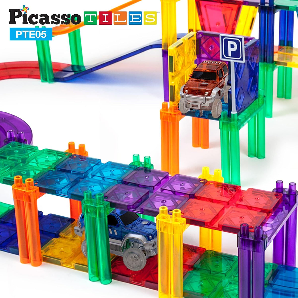 Set de 2 Carros Adicionales para Pista de Carros Picasso Tiles