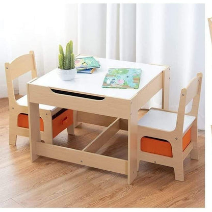 Set de mesa y sillas con almacenamiento