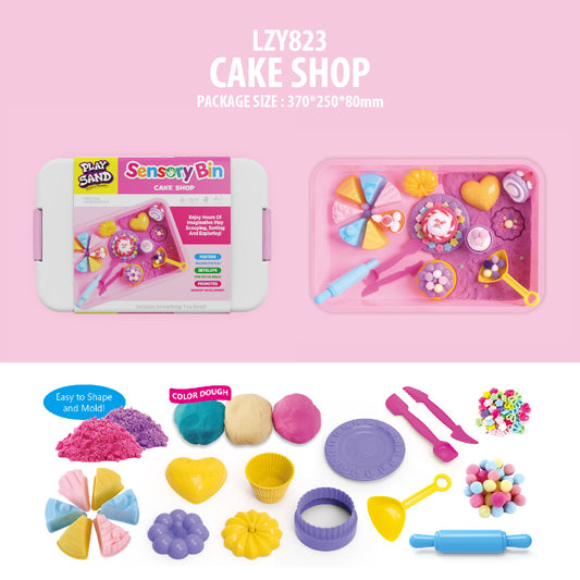 Sensory bin cake shop