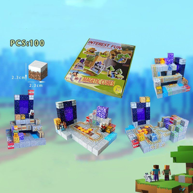 Magnetic cubes estilo videojuego