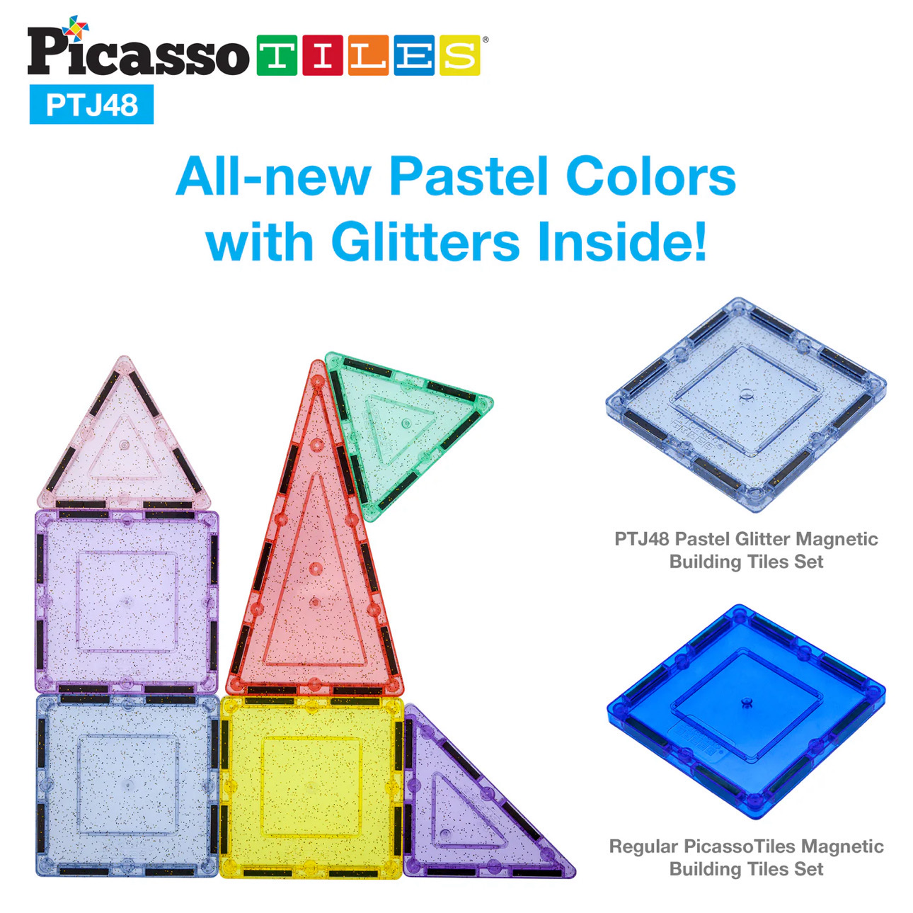 Magnetos Picasso Tiles con glitter