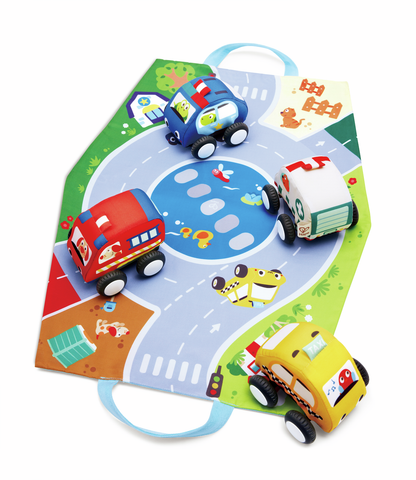 Set de Coches de Peluche / pull back