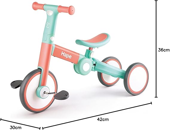 Hape Triciclo de Equilibrio Plegable Multifuncional 3 en 1