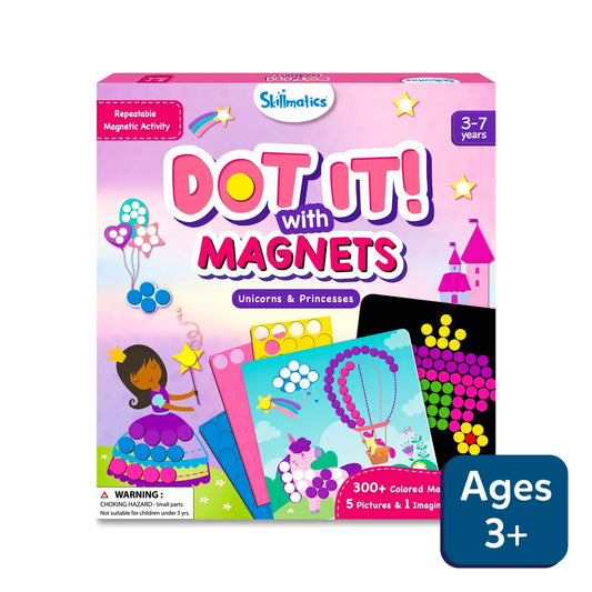 Dot it with magnets unicornio y princesas