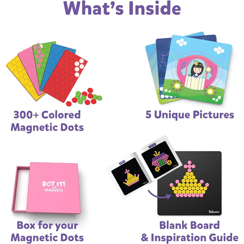 Dot it with magnets unicornio y princesas