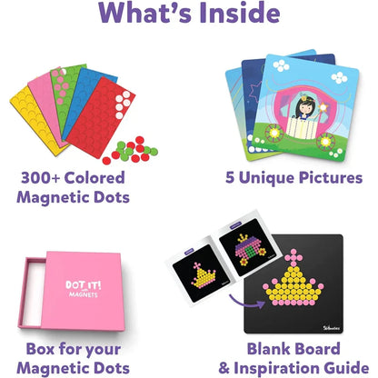 Dot it with magnets unicornio y princesas