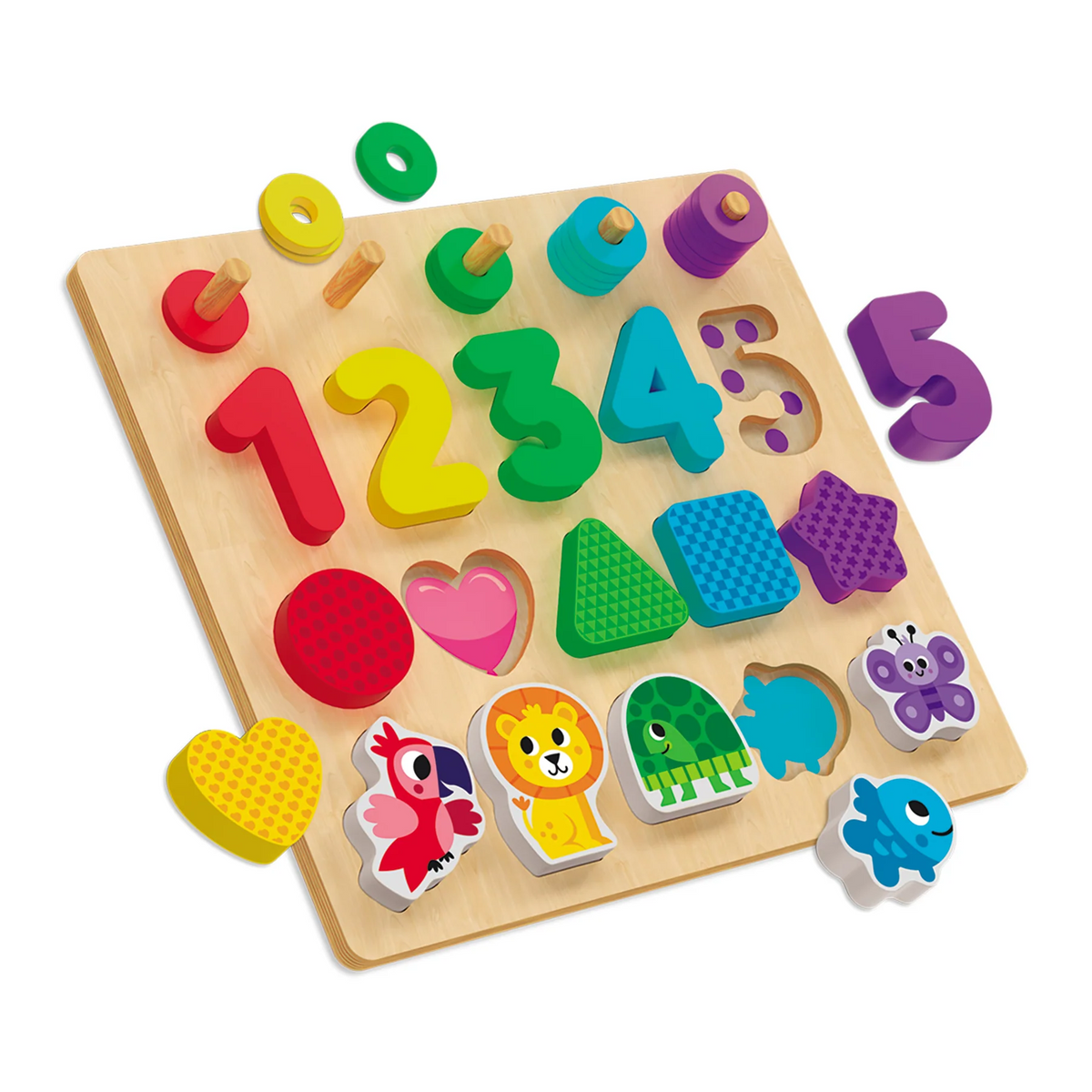 Kids Hits Stack and Sort Board for Fun Learning