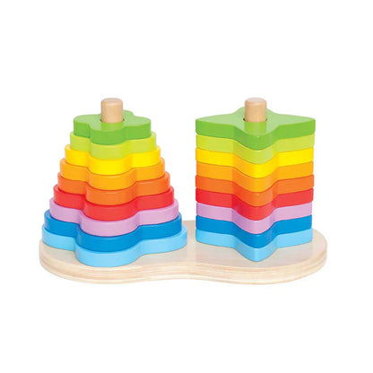 Double rainbow stacker