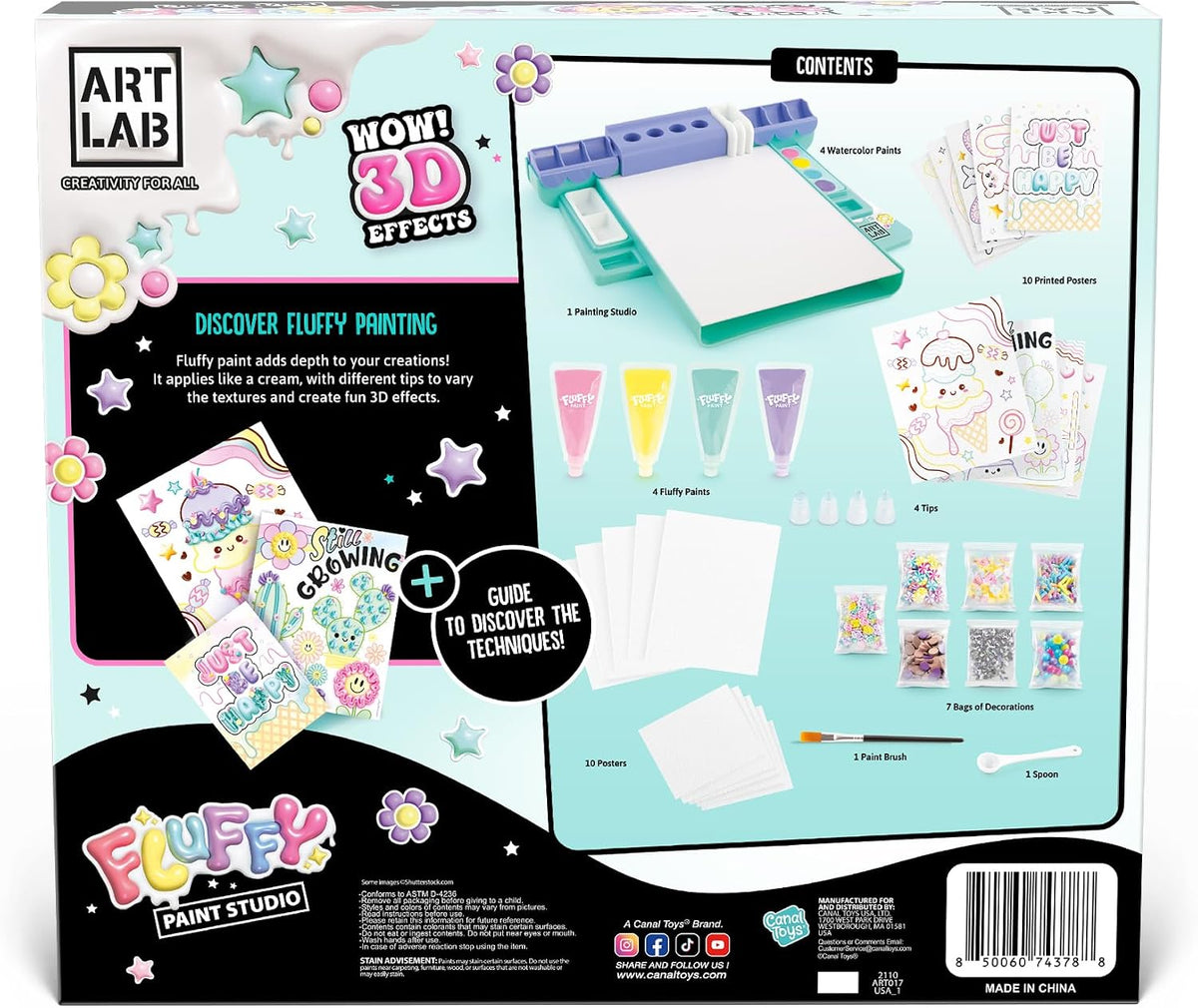 Art Lab Fluffy Paint Studio – 3D Painting Set for Kids