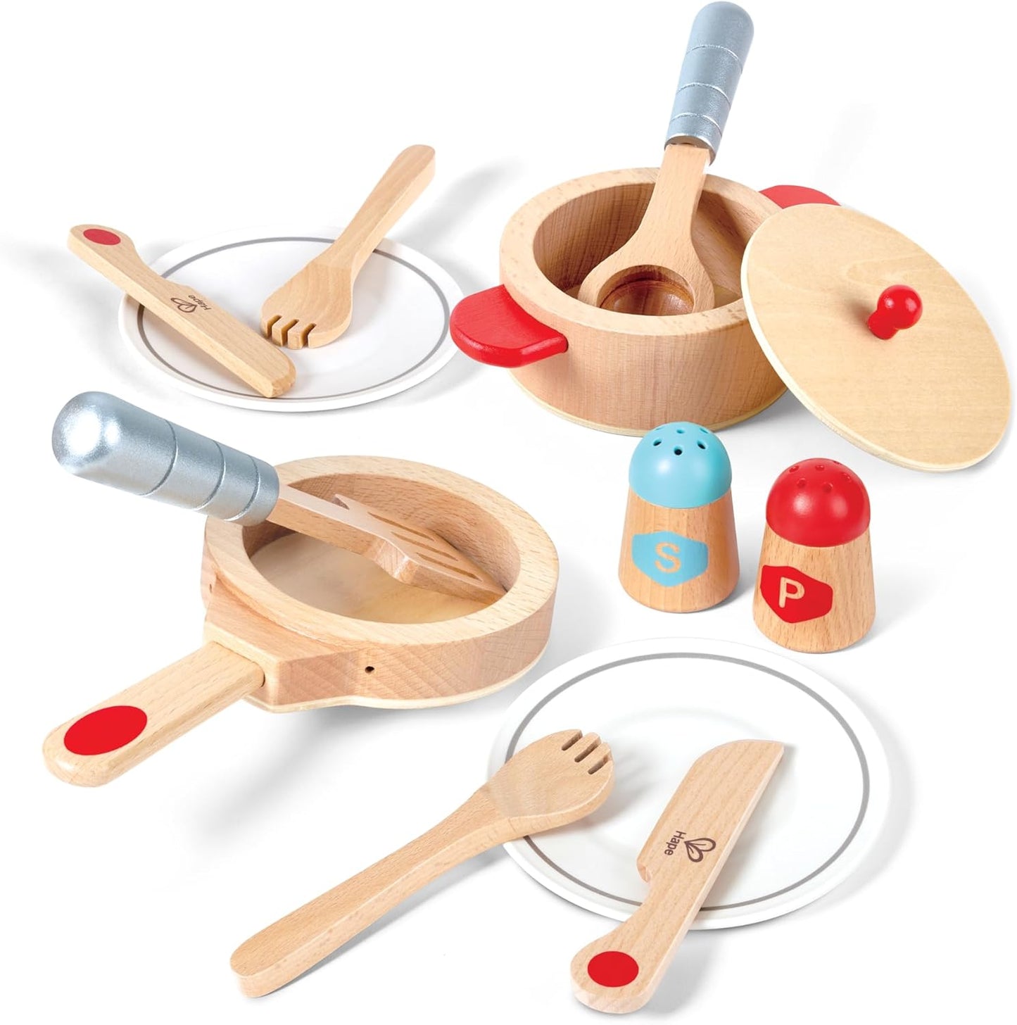 Juego de accesorios de cocina de madera - 13 piezas