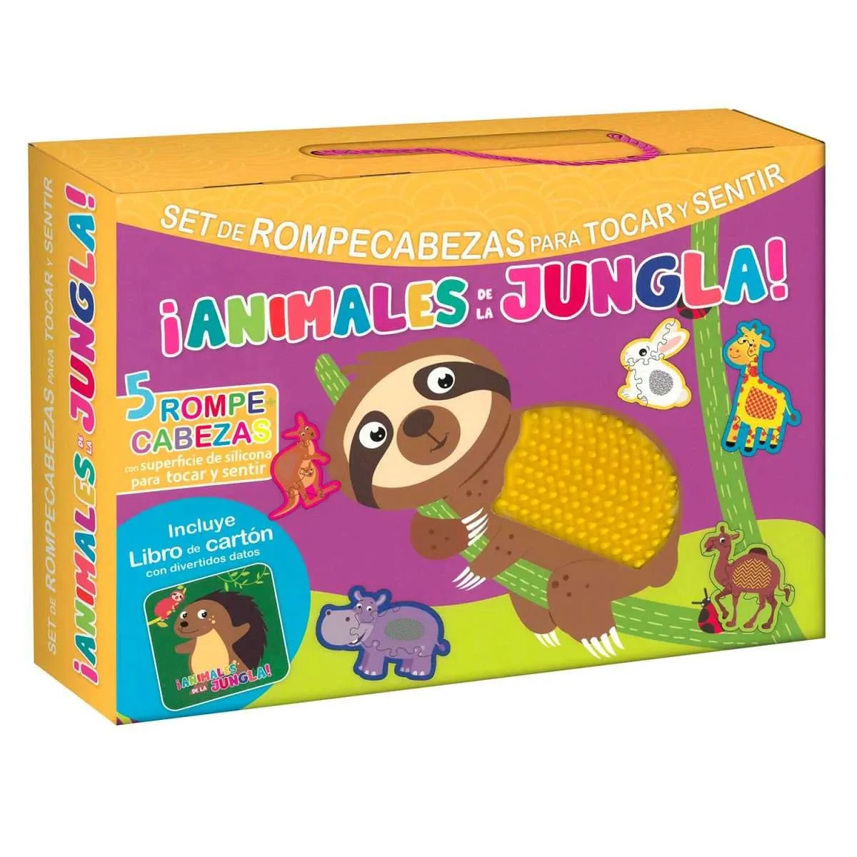 Rompecabezas Tocar y Sentir – ¡Animales de la Jungla!