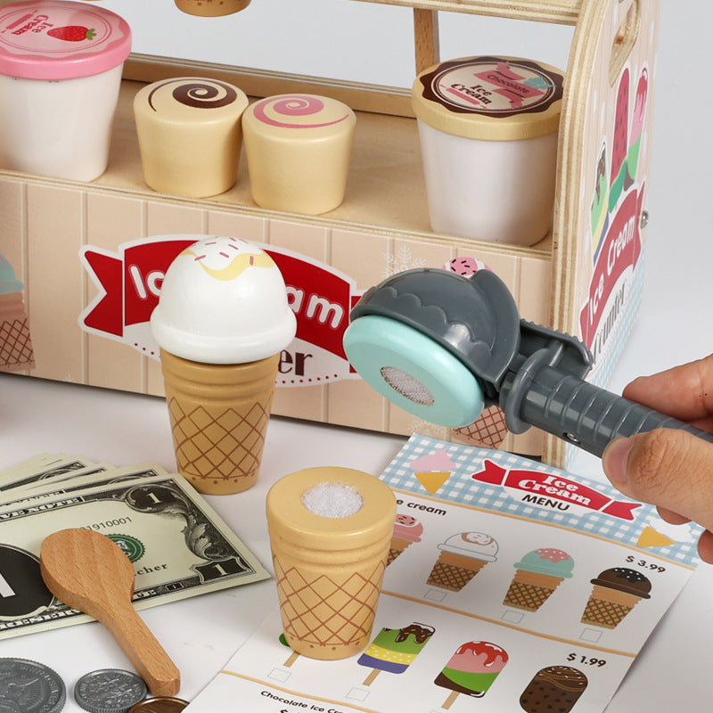 Juego de helados de madera