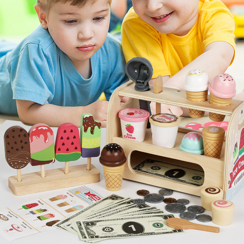 Juego de helados de madera
