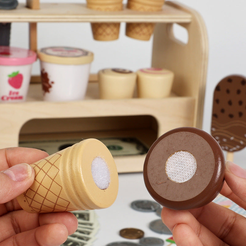 Juego de helados de madera