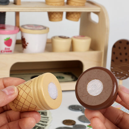 Juego de helados de madera