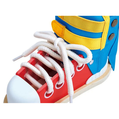 Zapato para aprender a amarrar cordones