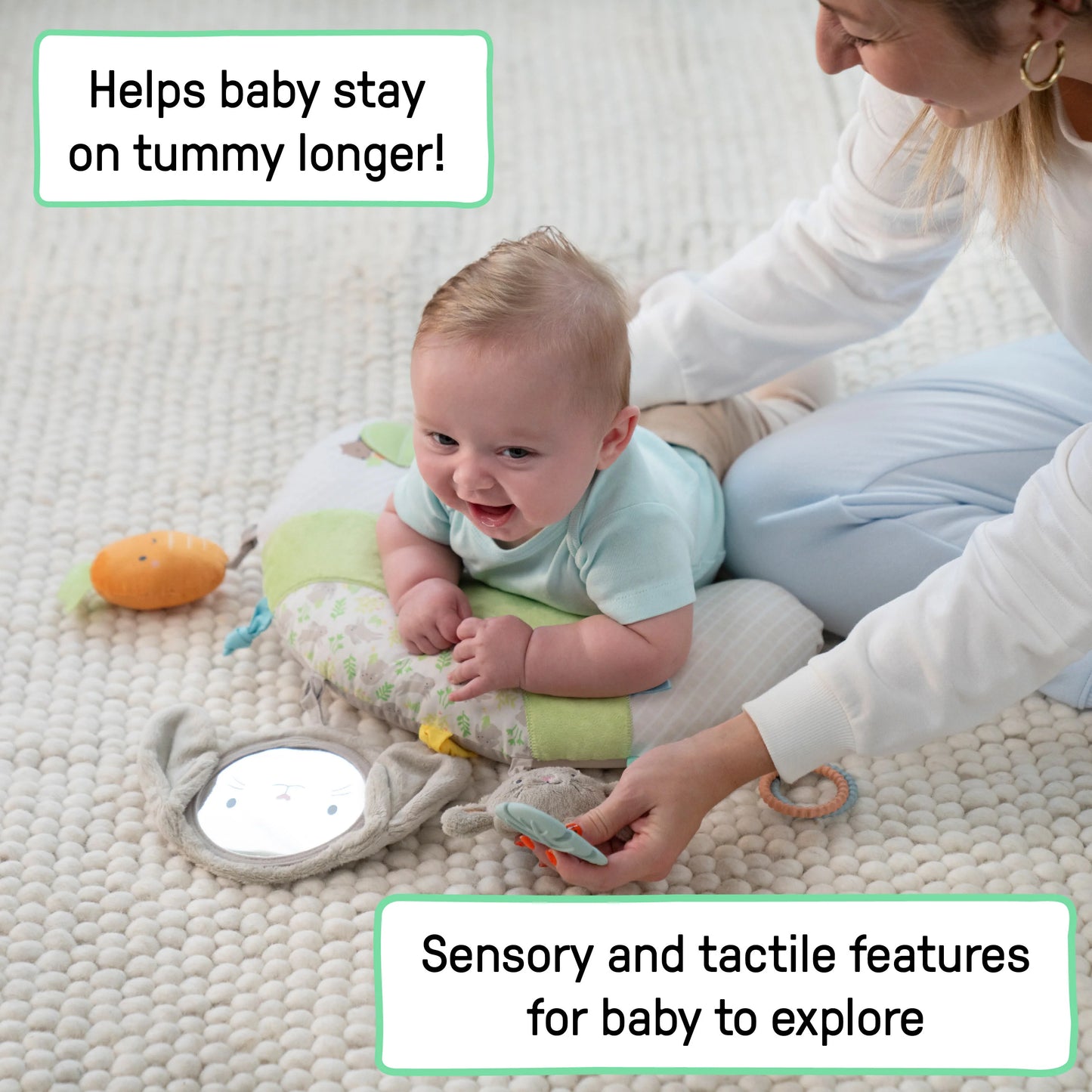 Almohada para tummy time / conejito