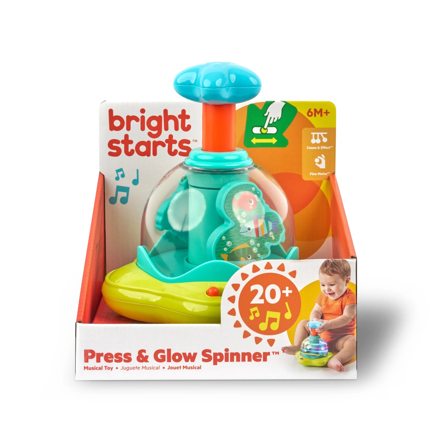 Press and glow spinner