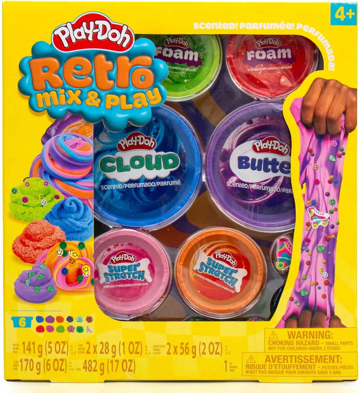 Play-Doh Retro Mix & Play Scented Slime for Kids