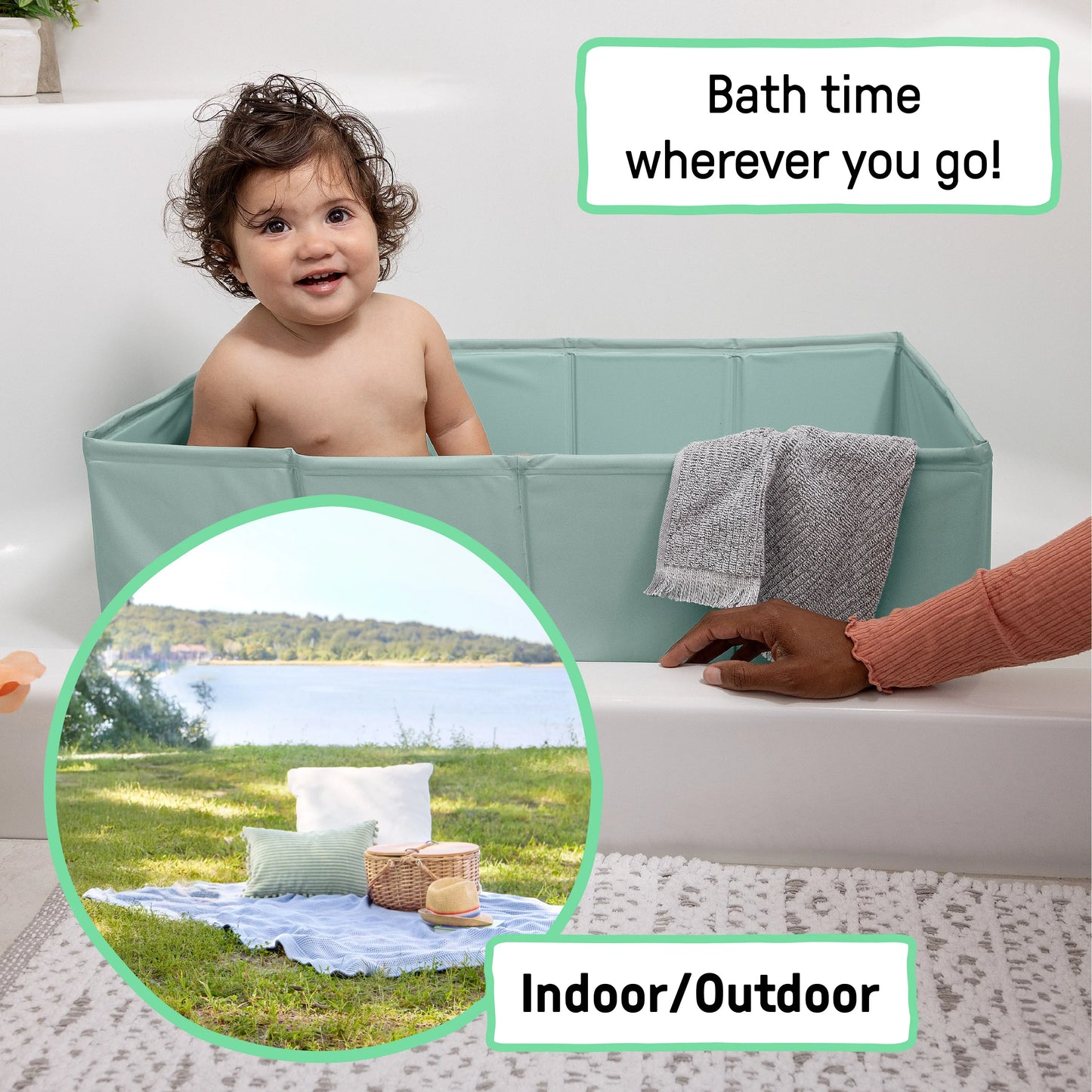 Bañera Plegable color gris – Ingenuity